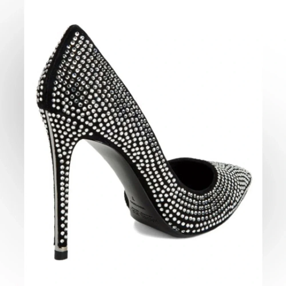 Rachel Zoe Black Tre Studded Kid Suede Pumps | Size 9.5 | NWT